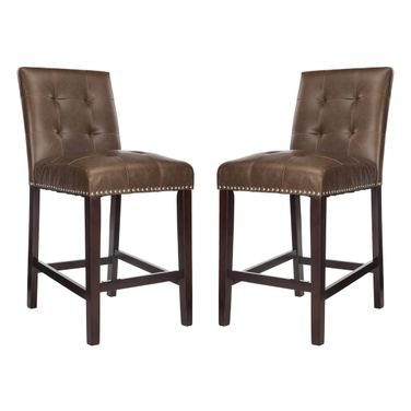 Nikita Counter Stool Set of 2 in Brown
