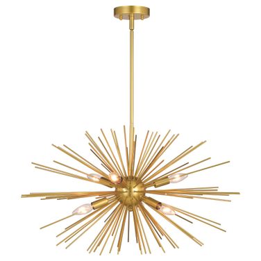 Nikko 26 Inch 6 Light Pendant In Gold