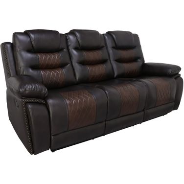 Nikko Sofa with Power Footrest In Brown