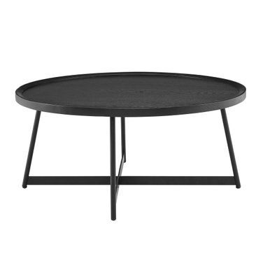 Niklaus 35 Inch Round Coffee Table In Black