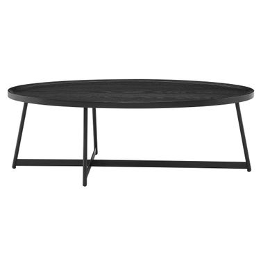 Niklaus 47 Inch Oval Coffee Table In Black