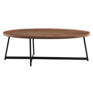 Niklaus 47 Inch Oval Coffee Table In Walnut