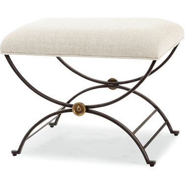 Niles Bench with Fabric Seat In Metal