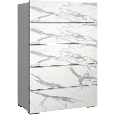 Nina Chest In White And Grey Marble