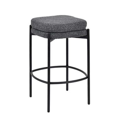 Nina Counter Stool Set of 2 In Chunky Grey and Black