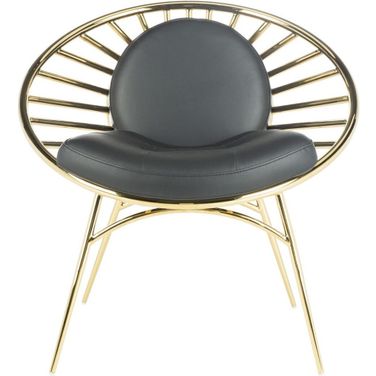 Nina Hoop Chair In Black and Gold