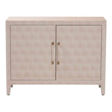 Nira Faux Shagreen Storage Cabinet In Beige