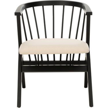 Noah Black and Beige Spindle Dining Chair Set of 2