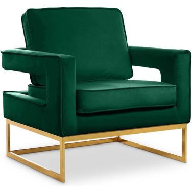Noah Velvet Accent Chair In Green
