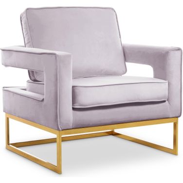 Noah Velvet Accent Chair In Pink