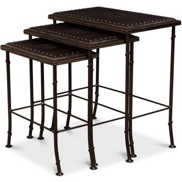 Noble Brown Nesting Tables Set Of 3