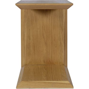 Nobu Beveled Angle Accent End C-Table In Oak Brown
