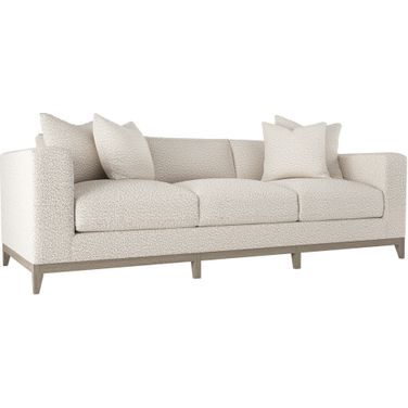 Noel Boucle Fabric Sofa In Cream
