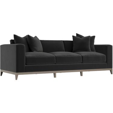 Noel Velvet Fabric Sofa In Grey