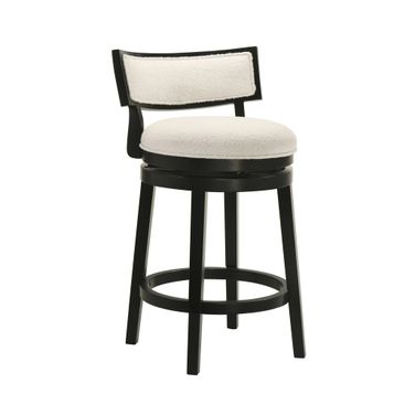 Noely Swivel Counter Height Bar Stool In Black and White