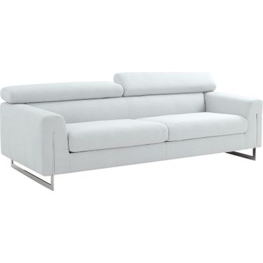 Noho Serena Modern Sofa with Adjustable Headrests In Silver