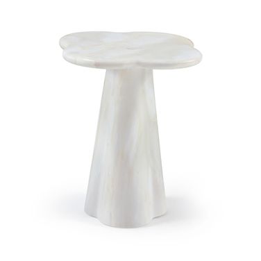 Nola Concrete Indoor and Outdoor End Table In White