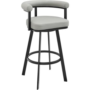 Nolagam Swivel Counter Stool In Light Gray