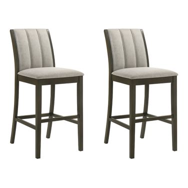 Nolan 30 Inch Bar Height Barstool Set of 2 In Gray and Dark Roast