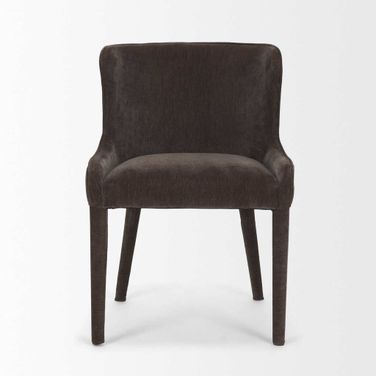 Nolan Slope Dining Chair  Set Of 2 with Chenille In Charcoal