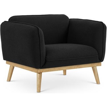 Nolita Boucle Fabric Chair In Black