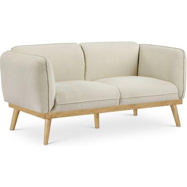 Nolita Boucle Fabric Loveseat In Cream