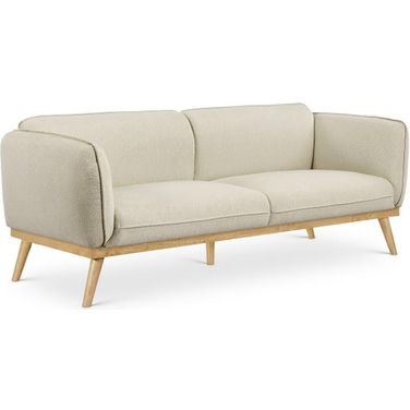 Nolita Boucle Fabric Sofa In Cream