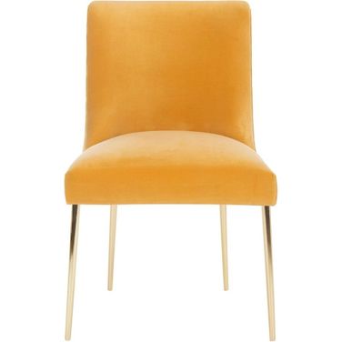 Nolita Dining Chair In Mustard And Brass