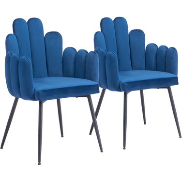 Noosa Dining Chair Set of 2 In Navy Blue