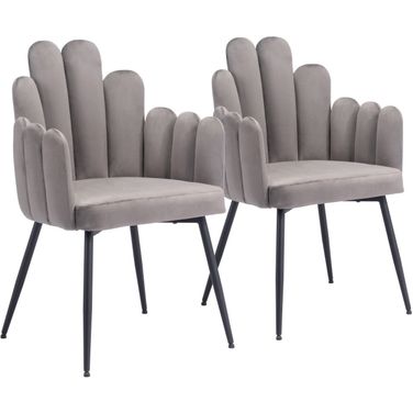 Noosa Dining Chair Set of 2 In Gray