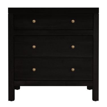 Nora 25 Inch Rectangular Wood 3 Drawer Nightstand In Coffee