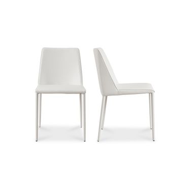 Nora Pu Dining Chair In White