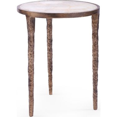 Nora Side Table In Antique Brass