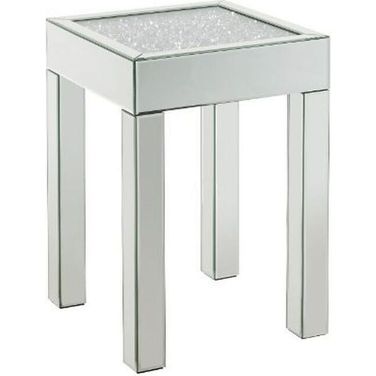 Square Noralie End Table In Mirrored