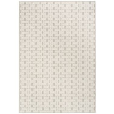 Nordic 5' x 7' Scandinavian Indoor Rug In Ivory Grey