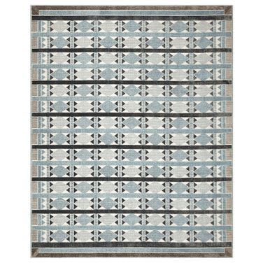 Nordic Modern 8' x 10' Modern Indoor Rug In Blue