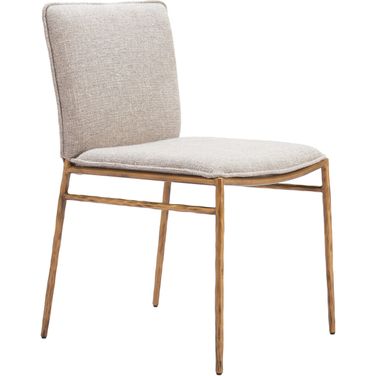 Nordvest Dining Chair In Beige and Gold