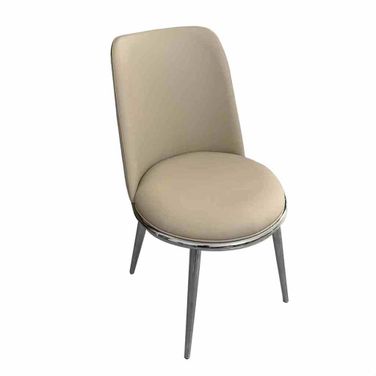 Norelli Side Chair Set of 2 In Silver and Taupe