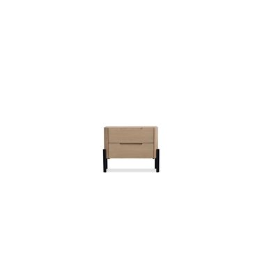 Nori 2-Drawer Night Table In Natural White