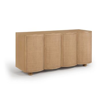 Norin Solid Wood and Oak Veneer Sideboard In Natural