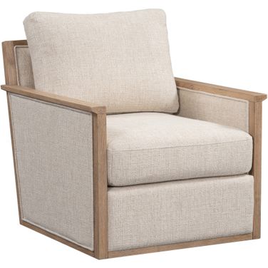 Norman Swivel Accent Chair In Natural