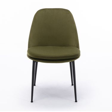Norris Side Chair Set of 2 In Olive Green