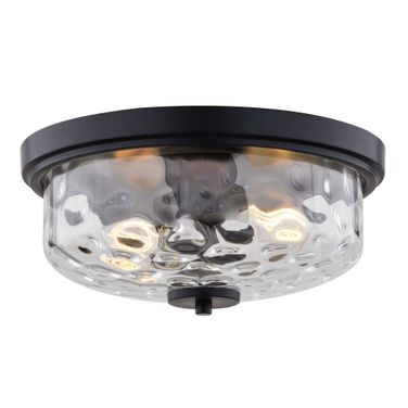 Northlake 13 Inch 2 Light Flush Mount In Matte Black
