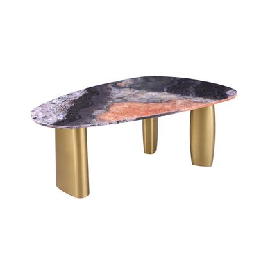 Northwich Dining Table In Black/Gray/Matte Gold