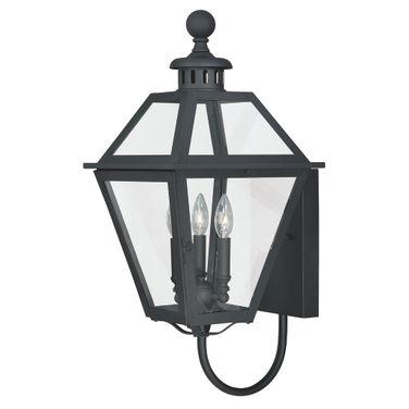 Nottingham 12 Inch Outdoor Wall Light In Textured Black