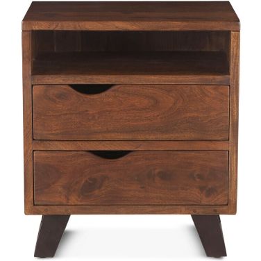Nottingham Night Chest with Acacia In Walnut
