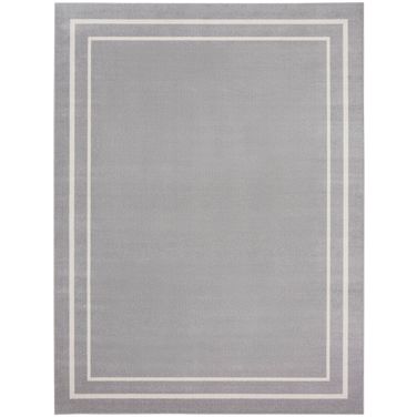 Nourison Essentials 10' x 14' Rug In Grey and Ivory