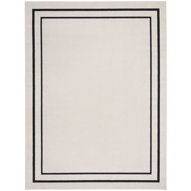 Nourison Essentials 10' x 14' Rug In Ivory and Black