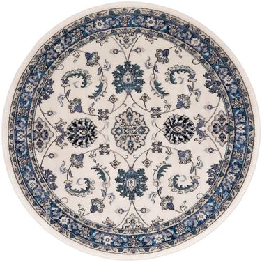 Nourison Essentials 8' x 8' Round Rug In Ivory Blue