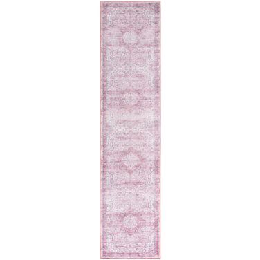 Nourison Washables 2'2" x 10' Indoor Rug In Pink